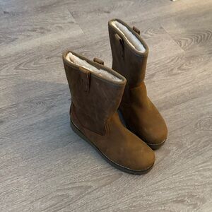 Leather/wool Brown Kids UGGs